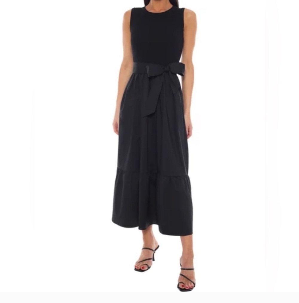 Isaac Mizrahi Black Midi Skirt with Bow